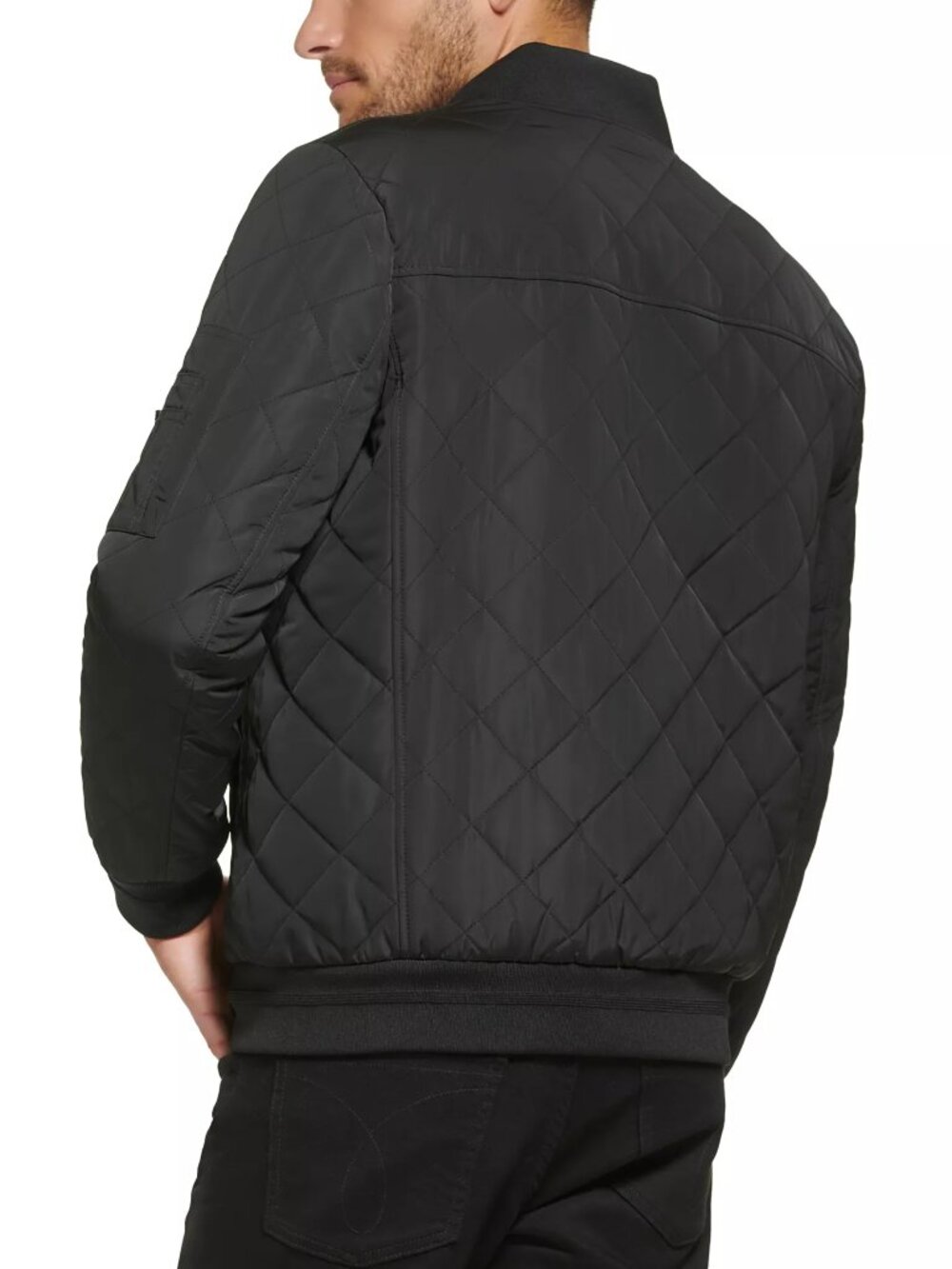Calvin Klein Men's Quilted Baseball Jacket with Rib-Knit Trim New with tags! - Picture 5 of 7